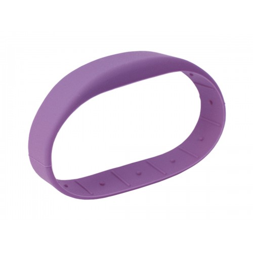 Перезаписываемый RFID браслет T5577 “OFFICE TEMIC” ФИОЛЕТОВЫЙ, без застежки