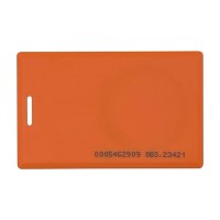 Бесконтактная цветная карта EM-Marine CLAMSHELL (ORANGE) с номером, оранжевого цвета
