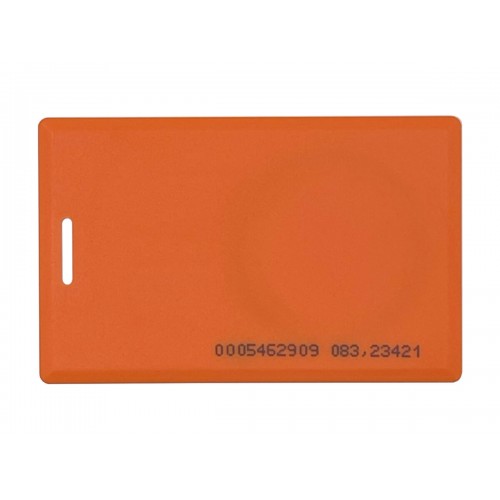 Бесконтактная цветная карта EM-Marine CLAMSHELL (ORANGE) с номером, оранжевого цвета