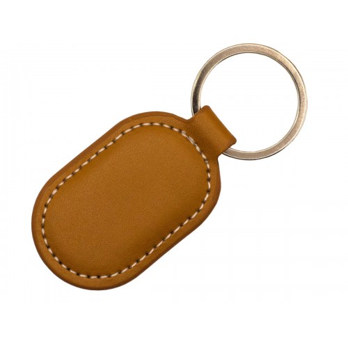 Перезаписываемый кожаный RFID брелок T5577 (CLASSIC) коричневый