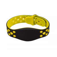Перезаписываемый RFID браслет T5577 “FITNESS TEMIC” ЧЕРНО-ЖЕЛТЫЙ