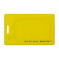 Бесконтактная цветная карта EM-Marine CLAMSHELL (YELLOW) с номером, желтого цвета