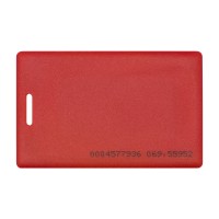 Бесконтактная цветная карта EM-Marine CLAMSHELL (RED) с номером, красного цвета